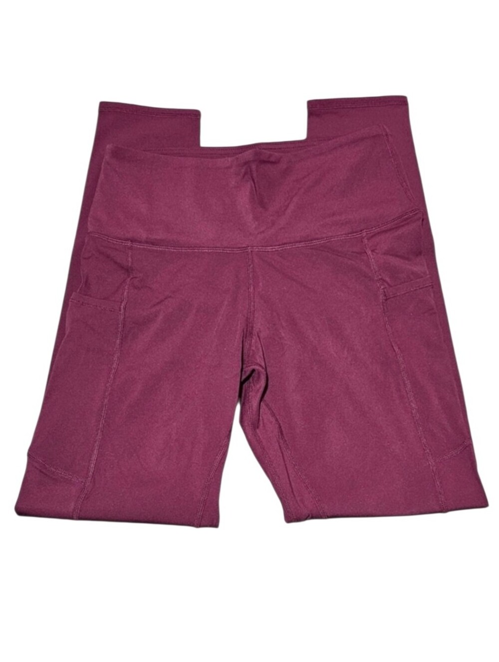 NWT Women's Burgundy Stretch Athletic Pants with Pockets